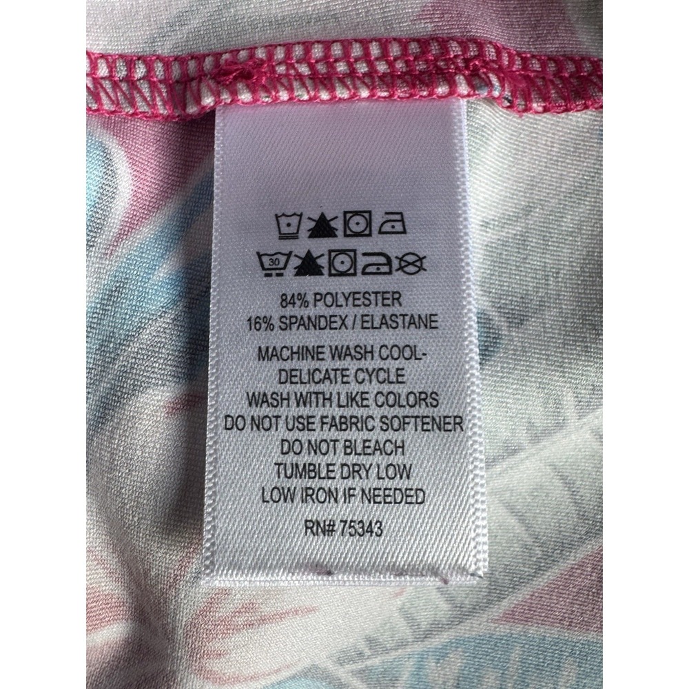 Tommy Bahama Golf Womens Large Pink Tropical Floral Sleeveless Quarter Zip Polo - Picture 12 of 12
